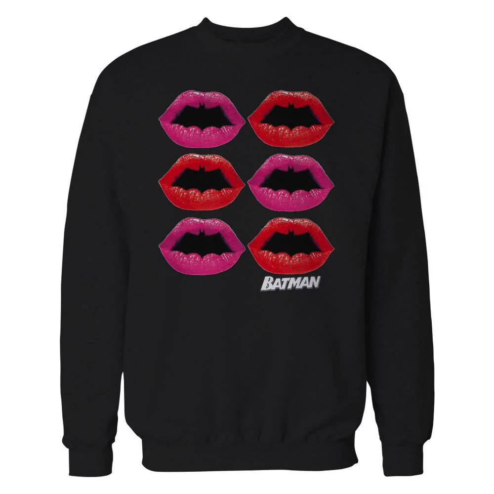 DC Comics Batman Logo Lips Official Sweatshirt