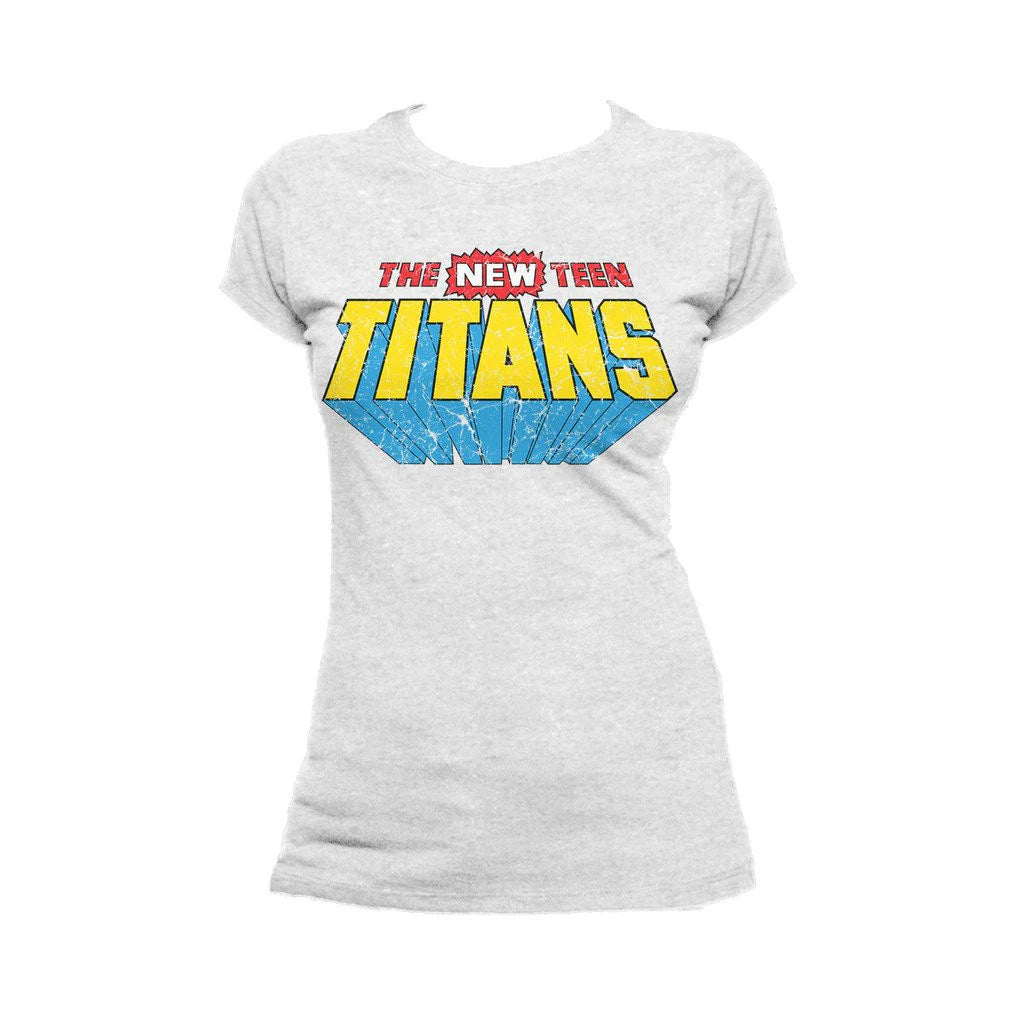 DC Comics New Teen Titans Distressed Logo Official Women's T-shirt