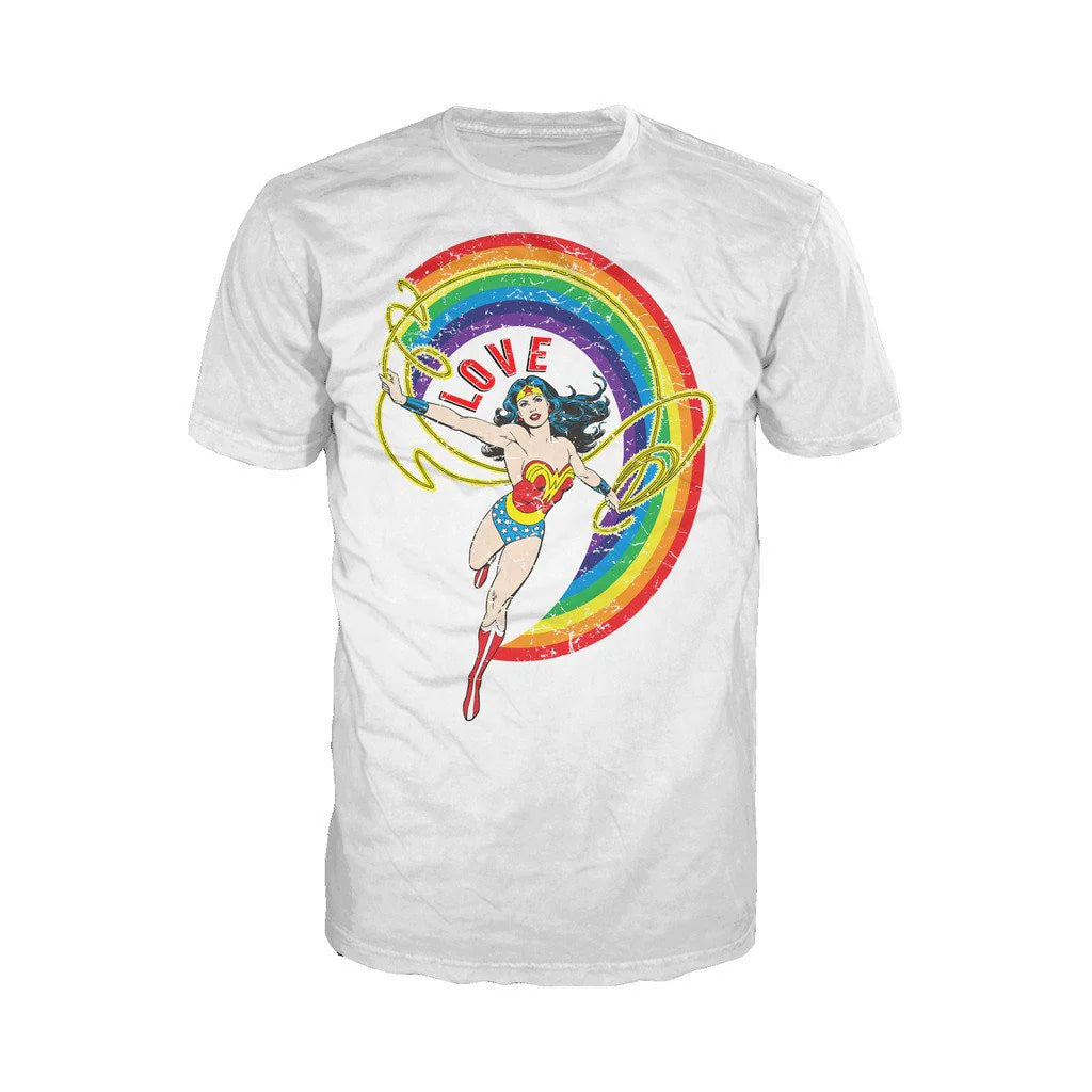 DC Comics Wonder Woman Rainbow Love Official Men's T-shirt