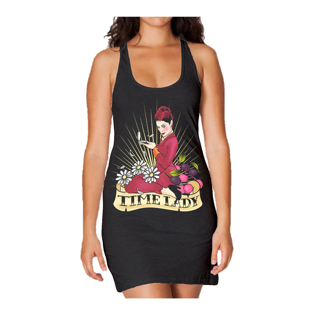Doctor Who Rockabilly Missy Time Lady 01 Official Women's Long Tank Dress