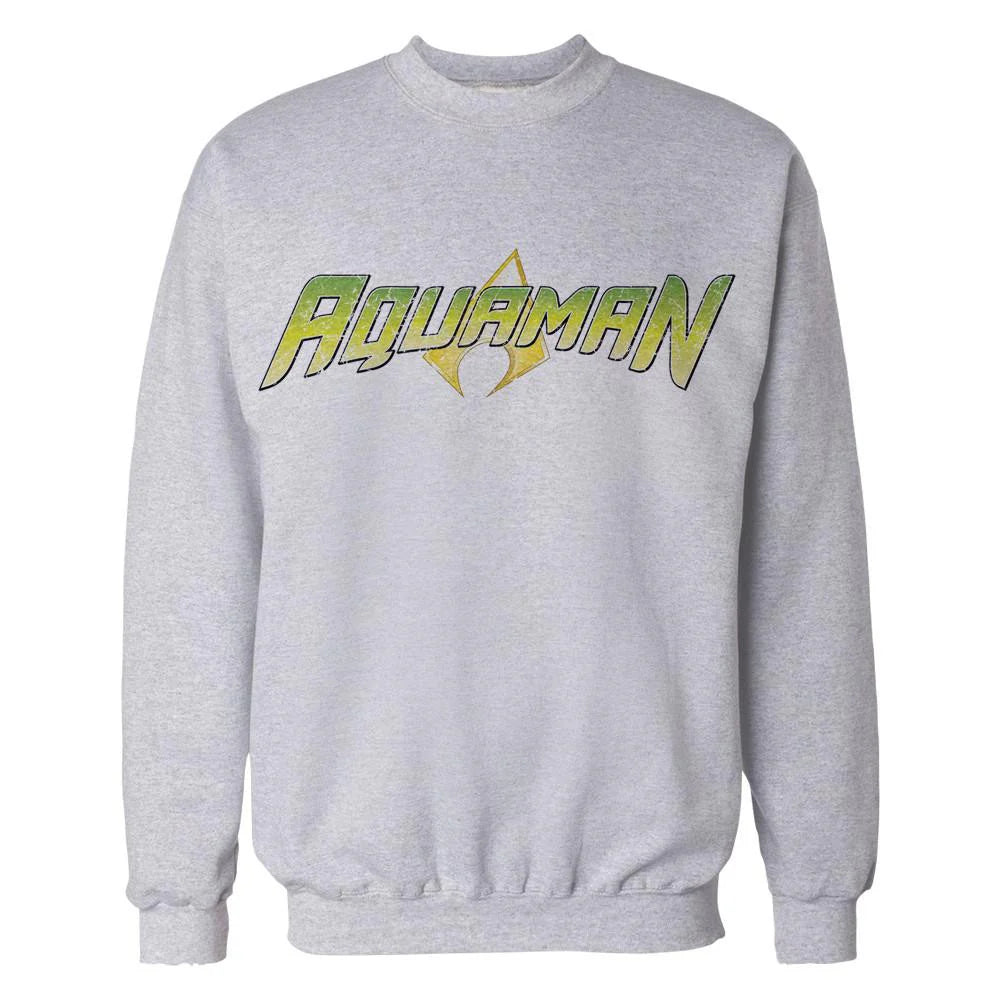 DC Comics Aquaman Distressed Logo Official Sweatshirt