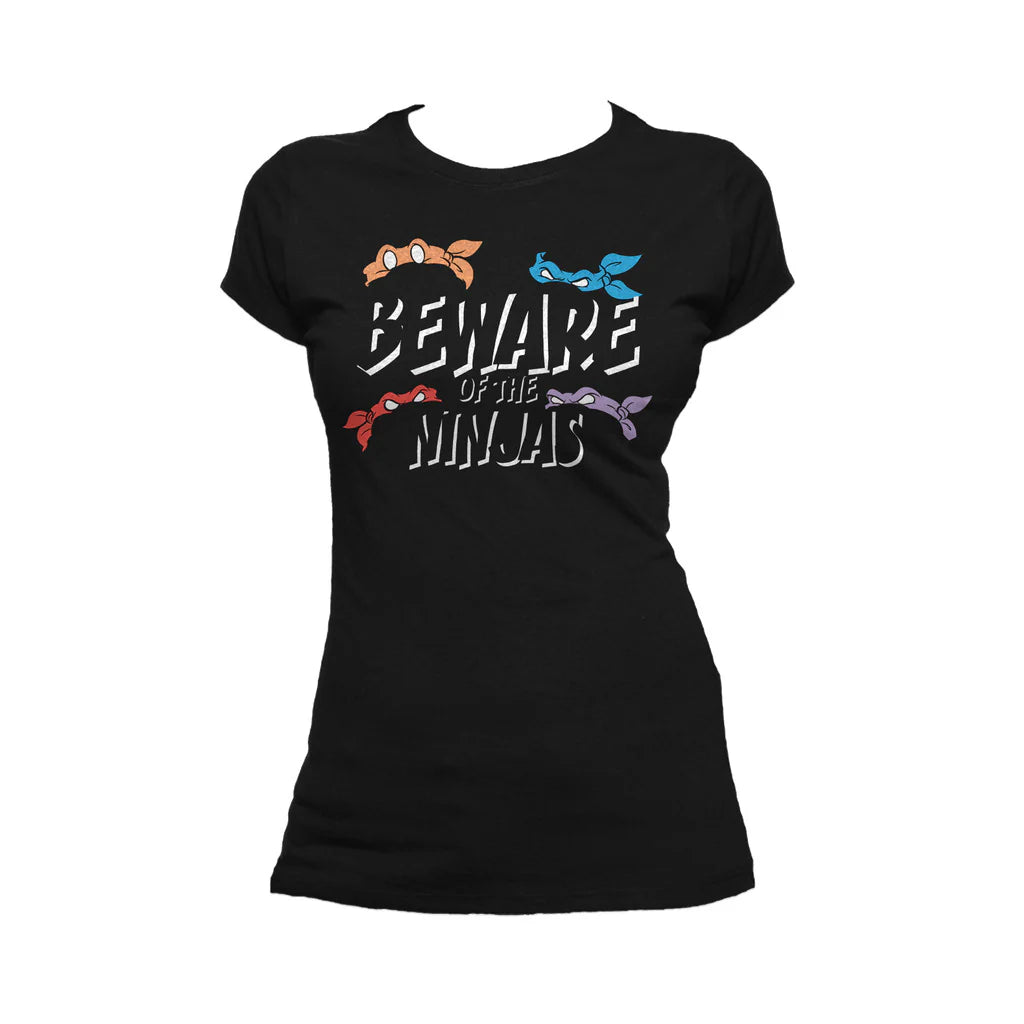 TMNT Group Beware of Ninjas Official Women's T-shirt