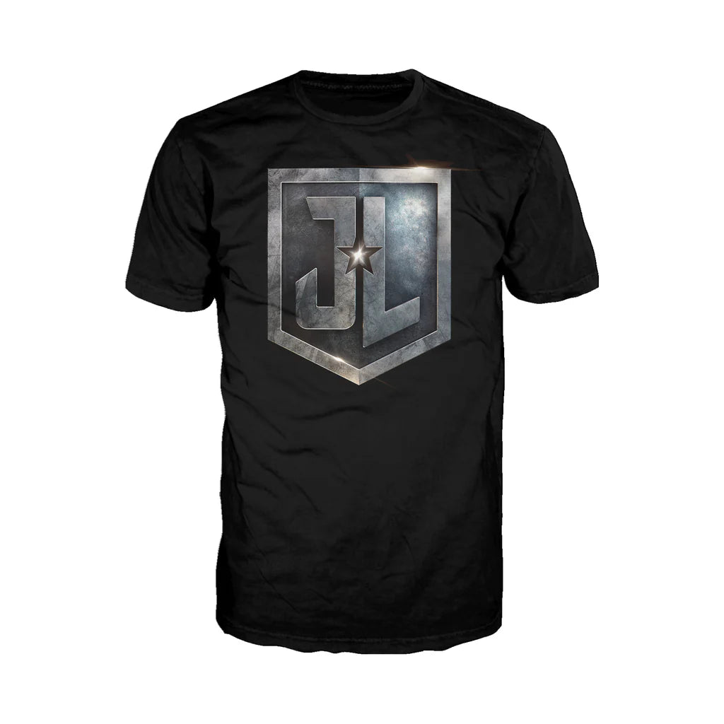 DC Justice League Logo Metallic Official Men's T-shirt