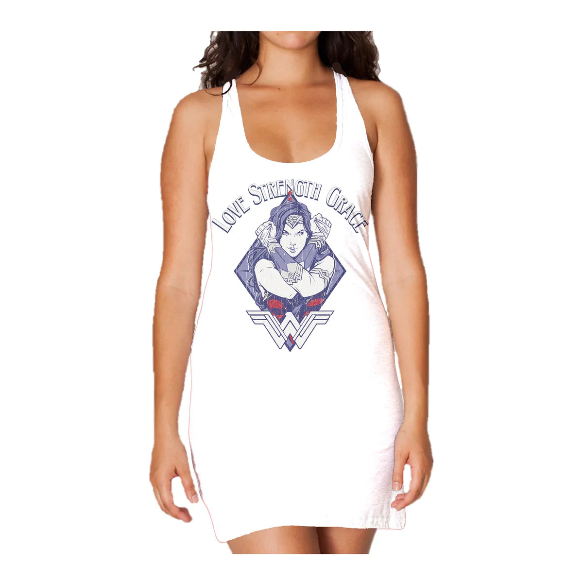 DC Wonder Woman Diamond Grace Official Women's Long Tank Dress