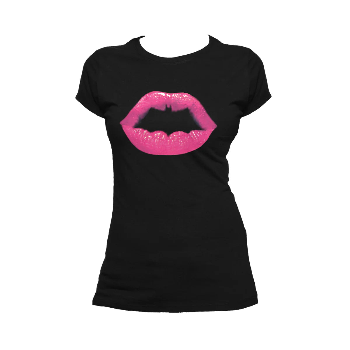 DC Comics Batgirl Logo Lips Official Women's T-shirt