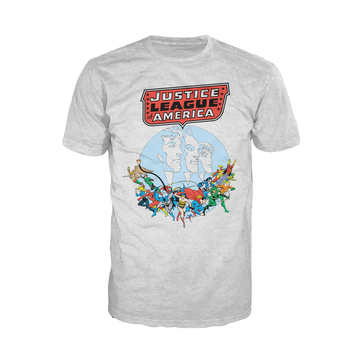 DC Comics Justice League America Splash Silver Age Official Men's T-shirt