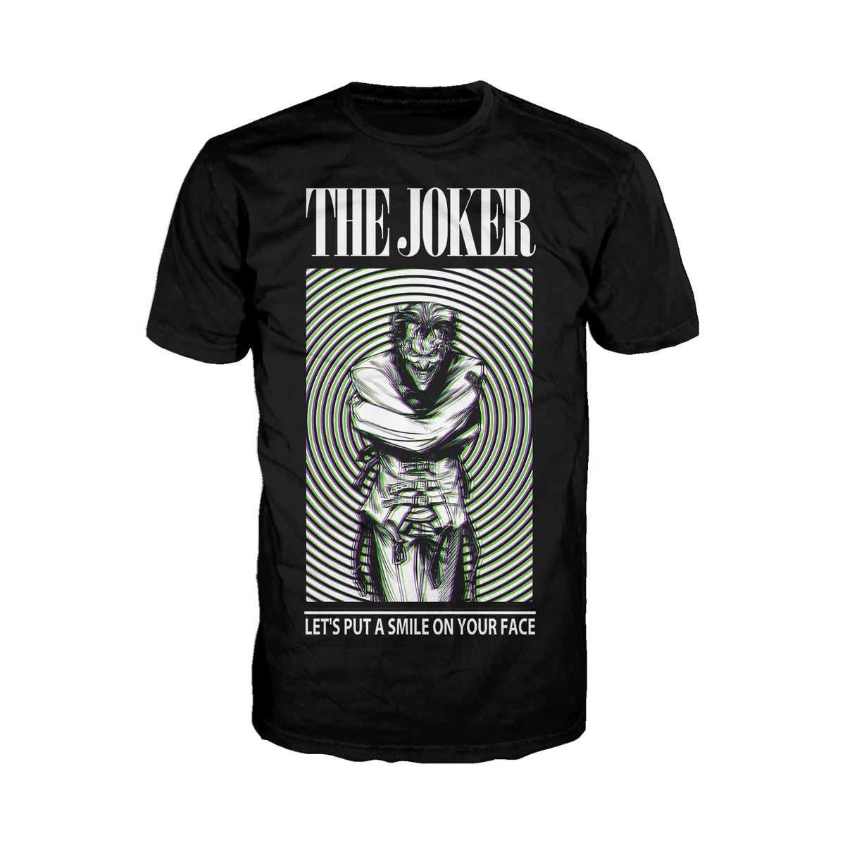 DC Comics Joker Poster Swirl Smile Official Men's T-Shirt