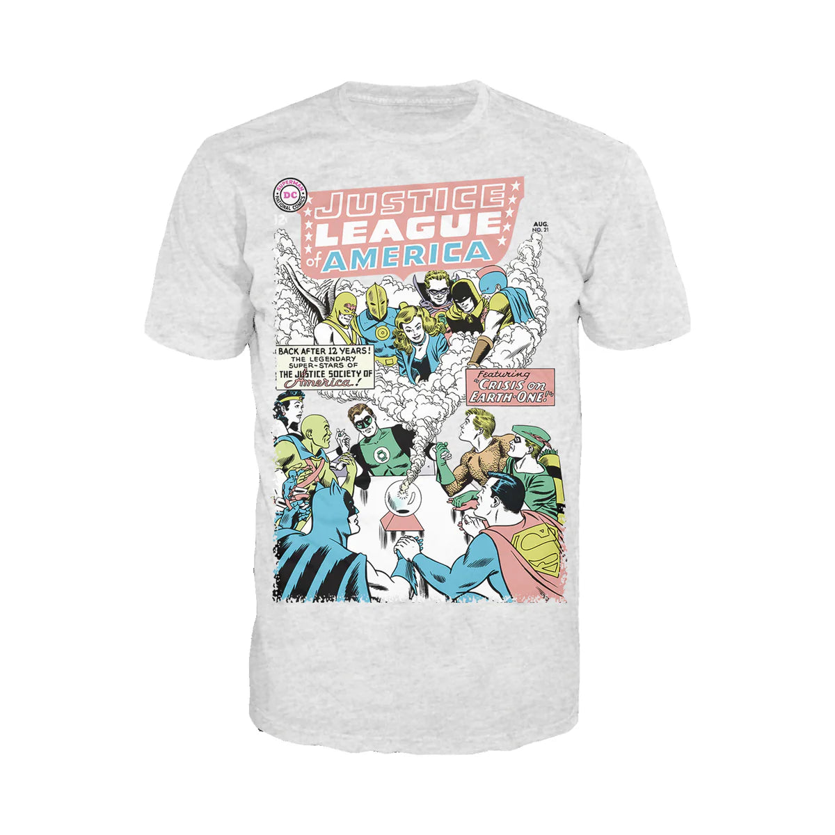 DC Comics Justice League Cover 21 Crisis Official Men's T-shirt