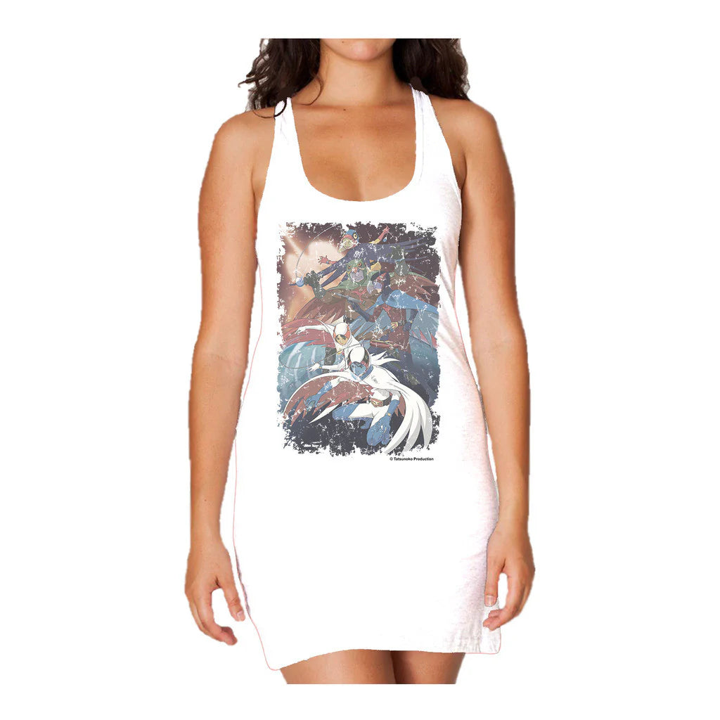 Gatchaman Planet Poster Distressed Official Women's Long Tank Dress