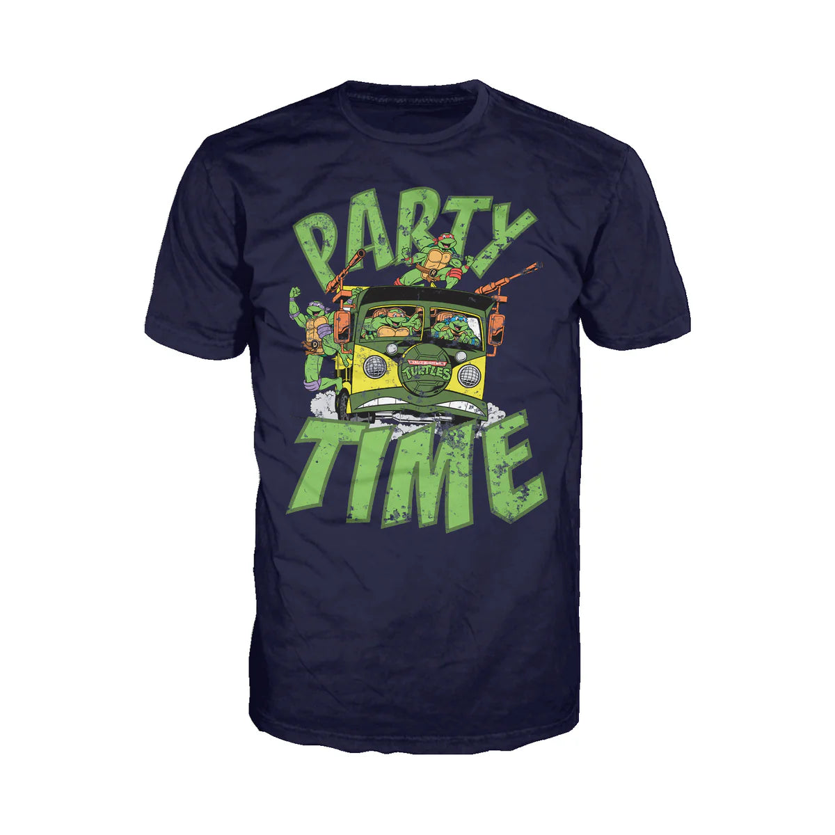 TMNT Gang Retro Party Wagon Official Men's T-Shirt