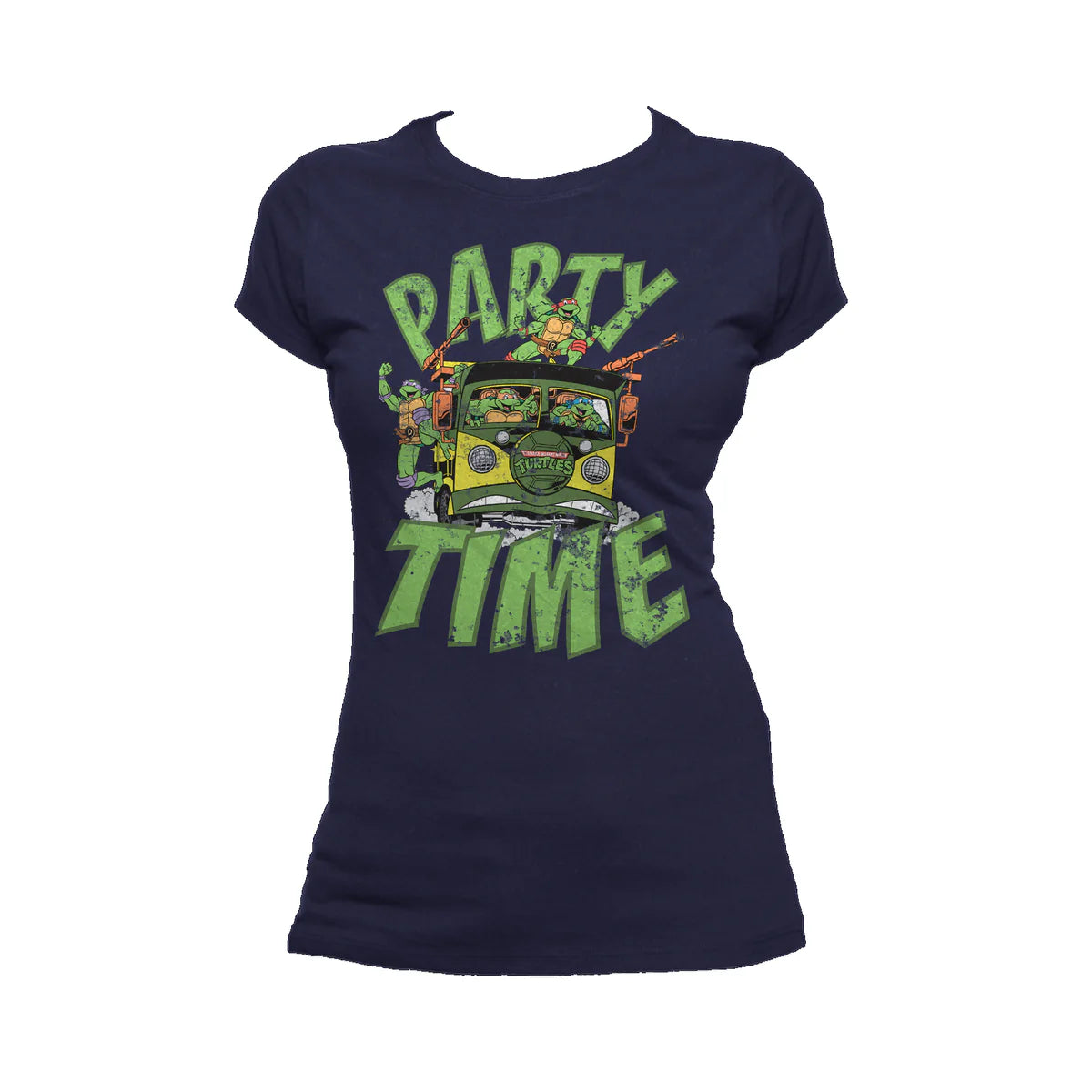 TMNT Gang Retro Party Wagon Official Women's T-Shirt