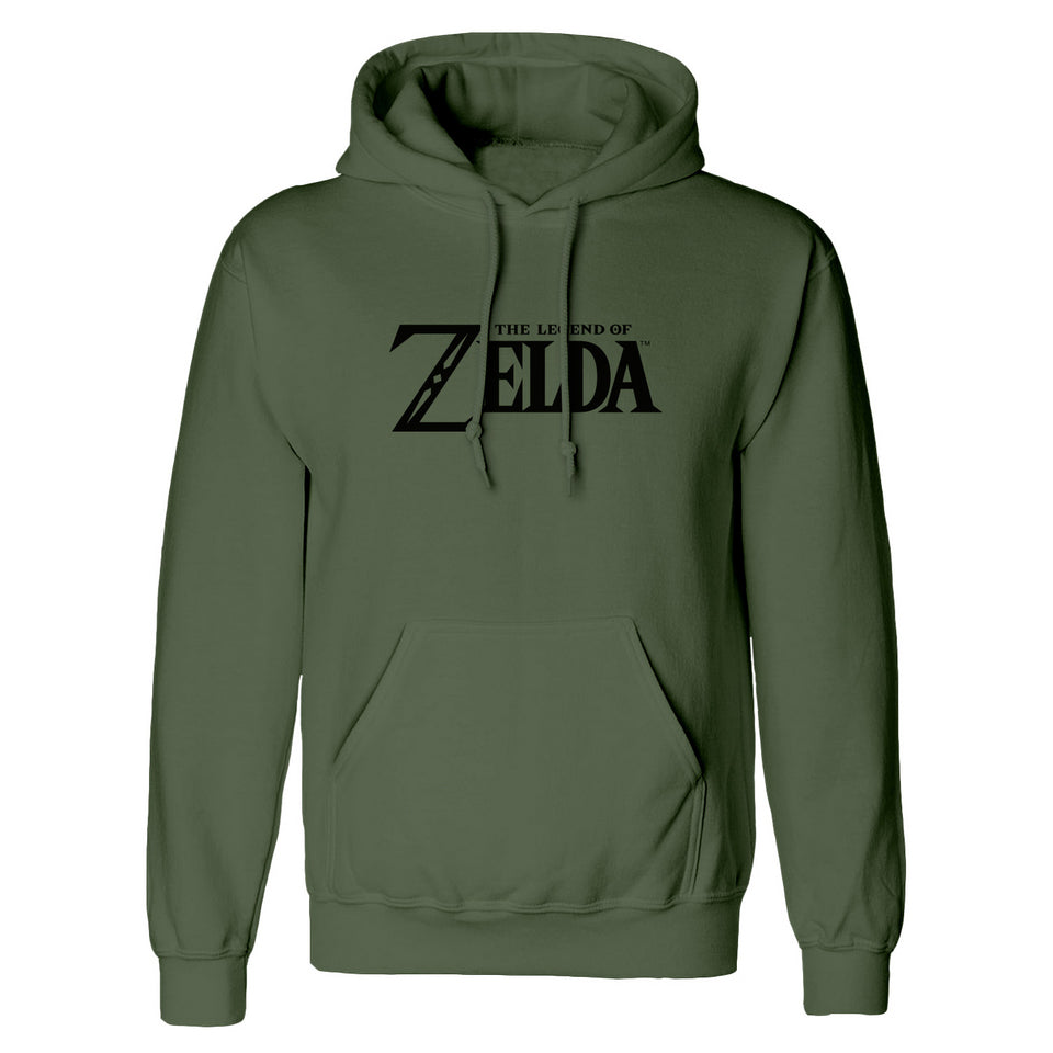 Nintendo Legend Of Zelda Logo And Shield Pullover Hoodie