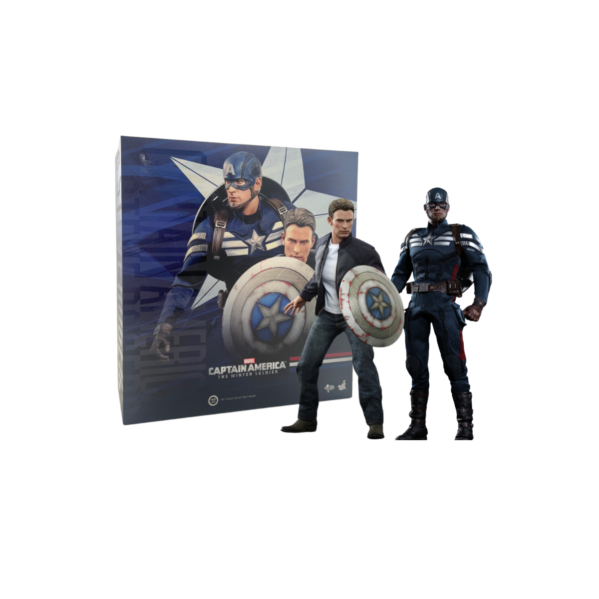 Captain America The Winter Soldier Captain America & Steve Rogers 1/6th Scale Collectible Figures Set