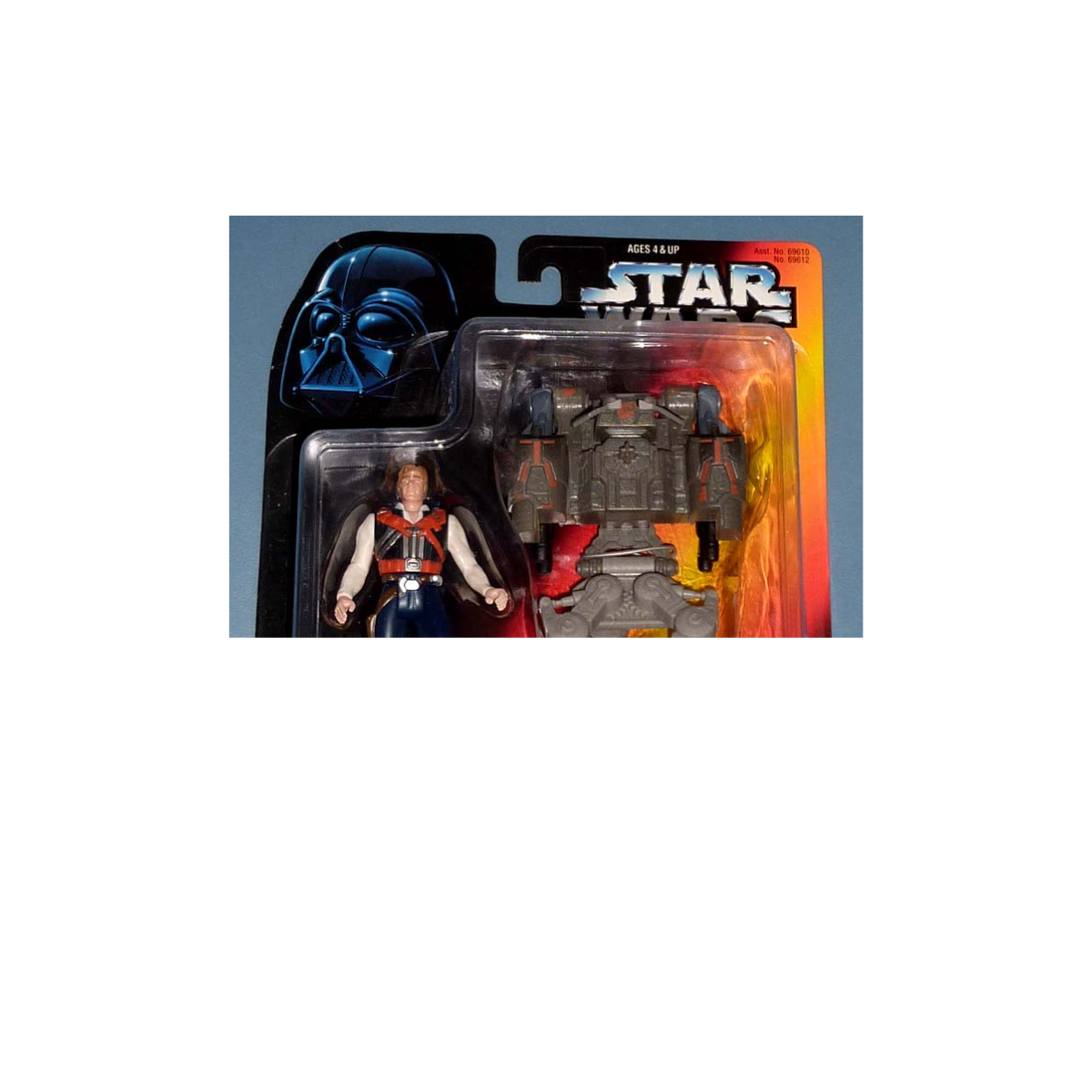 Star Wars Deluxe Han Solo with Smuggler Flight Pack Power of the Force 1996