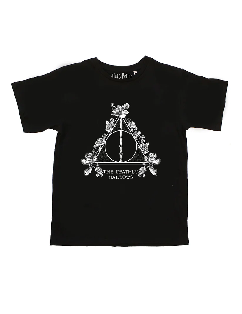 Harry Potter Flowered Deathly Hallows T-shirt