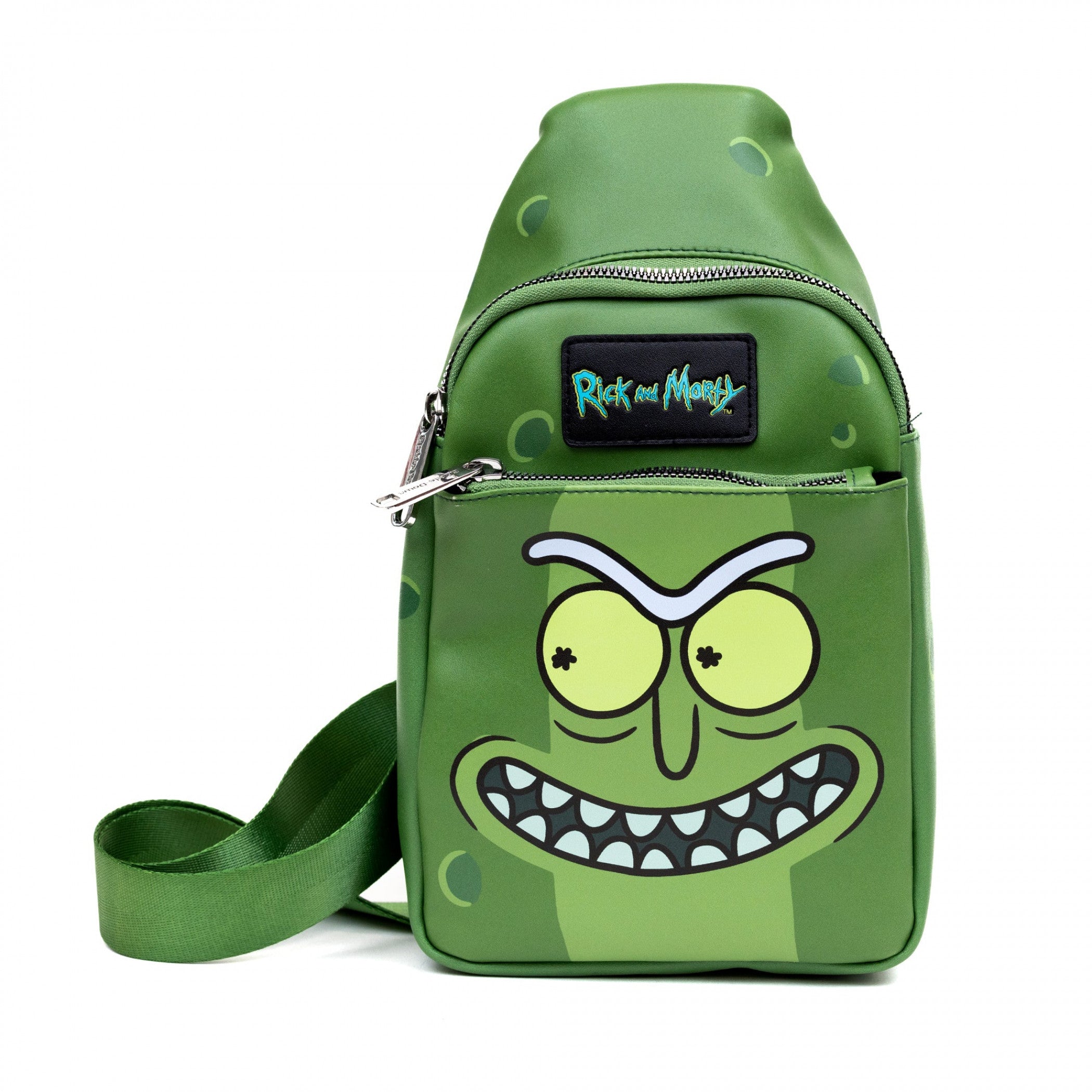 Rick And Morty Pickle Rick Grin Crossbody Bag