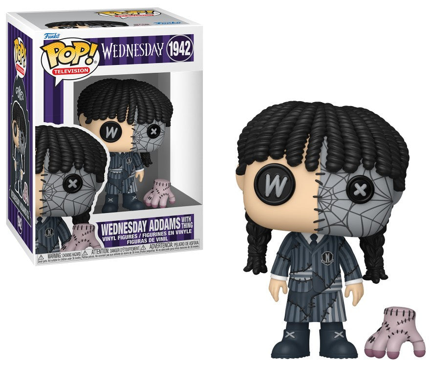 Pop! Patchwork Wednesday Addams w/Thing Wednesday