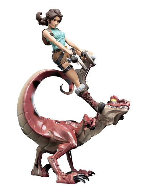 Tomb Raider Lara Croft & Raptor Mini Epics Vinyl Statue