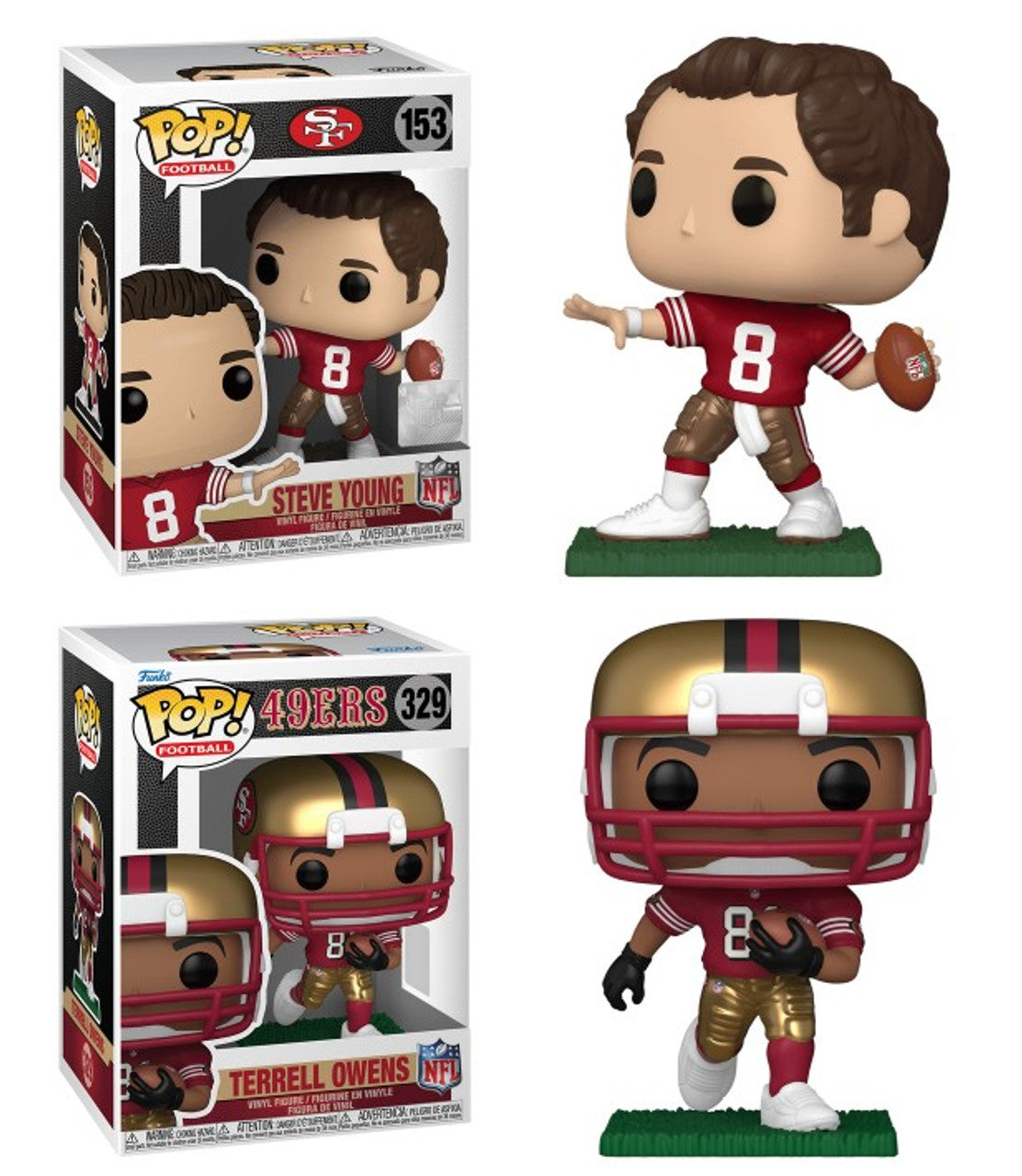 Pop! Combo 2 Steve Young & Terrell Owens 49ers NFL