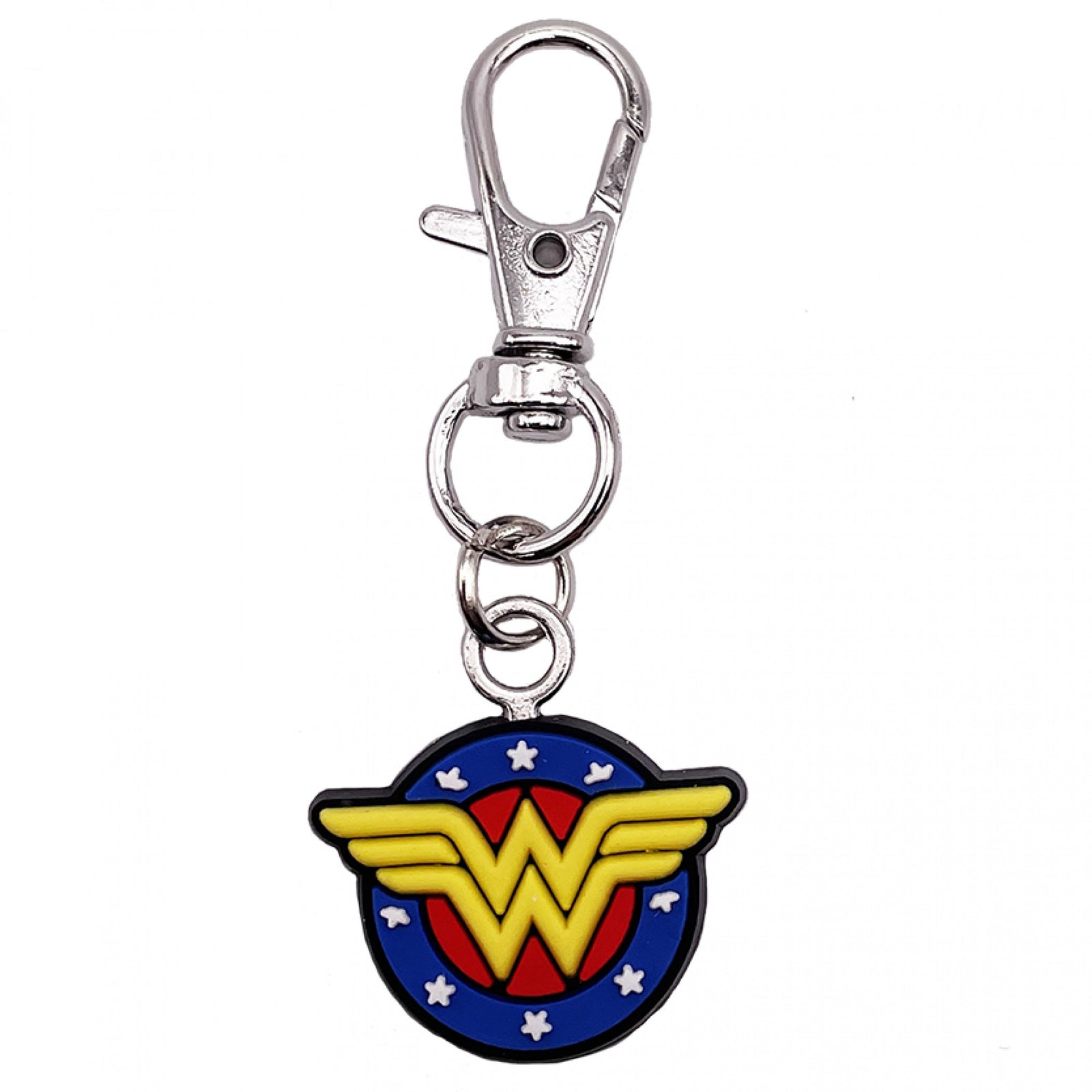 Wonder Woman Shield Logo Rubber Keychain