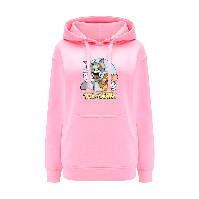 Tom & Jerry Pink Hoodie