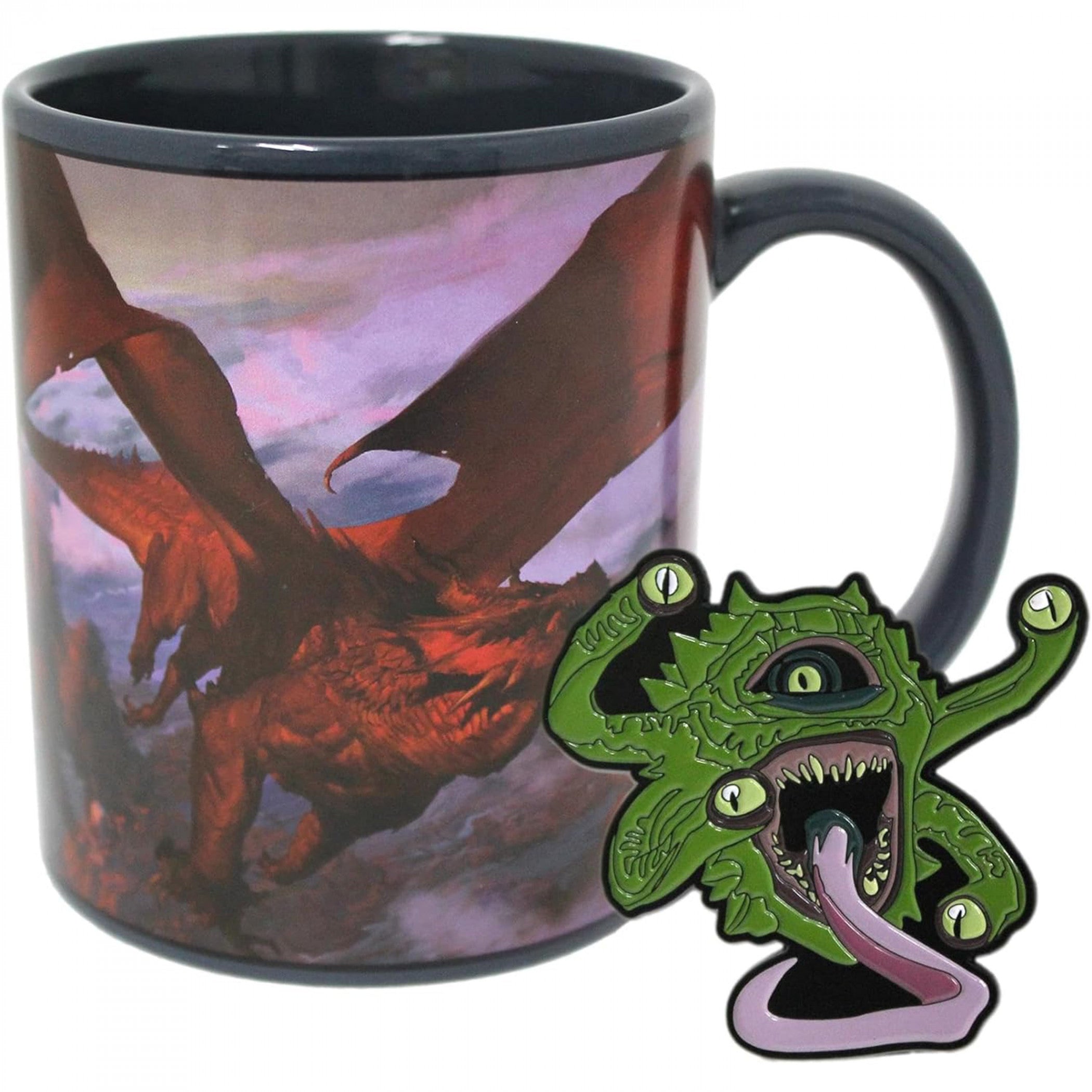 Dungeons & Dragons Mug and Enamel Pin Set
