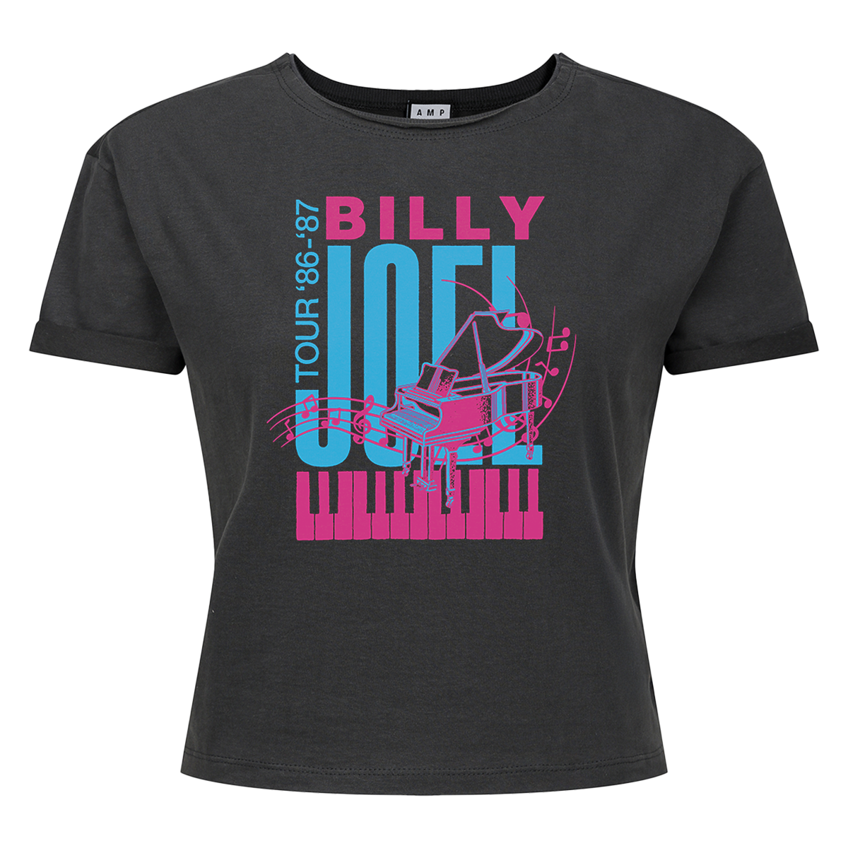 Billy Joel Piano Ladies Crop Top T-Shirt