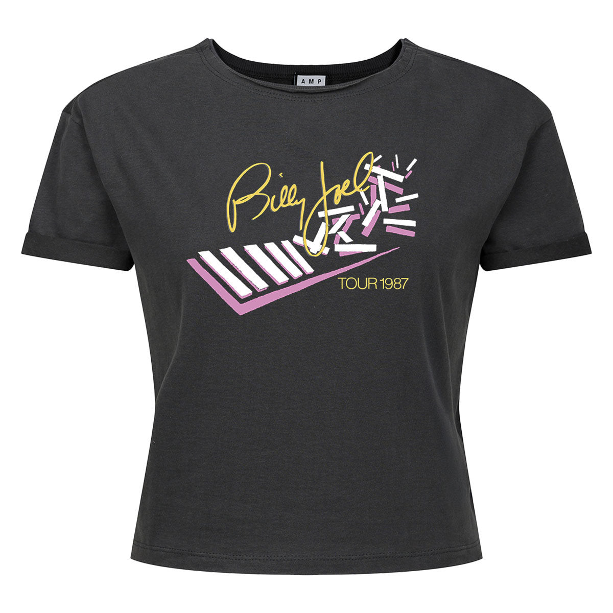 Billy Joel Tour 87 Ladies Crop Tee T-Shirt