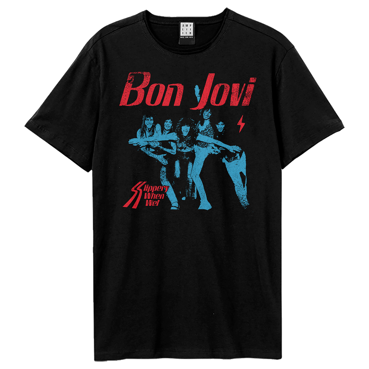 Bon Jovi Slippery When Wet Blue T-Shirt