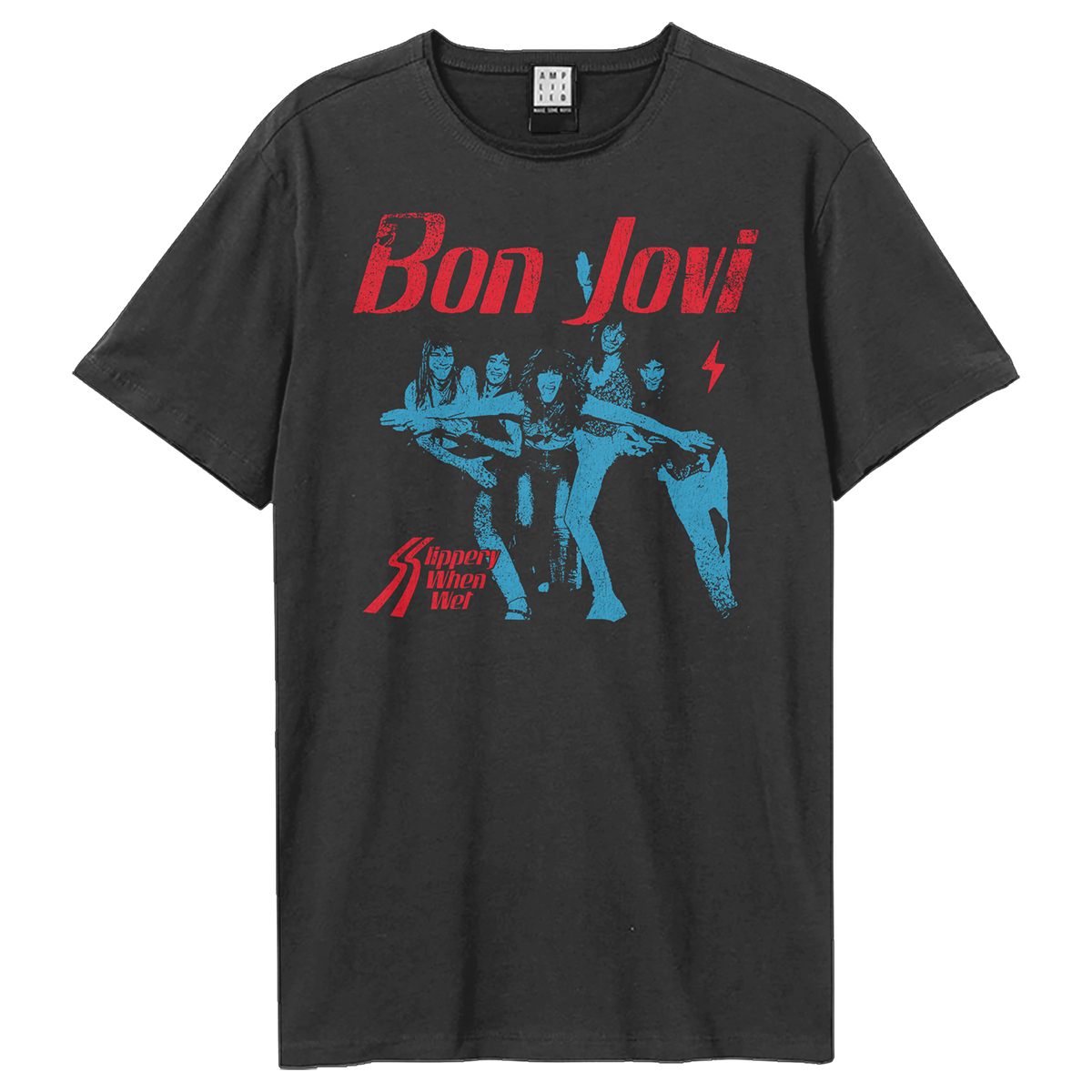 Bon Jovi Slippery When Wet Blue T-Shirt