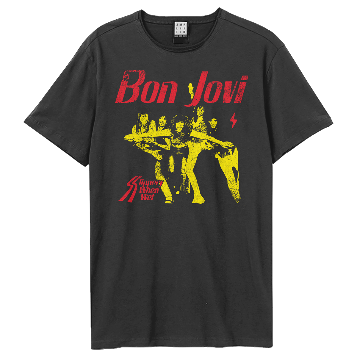 Bon Jovi Slippery When Wet Yellow T-Shirt