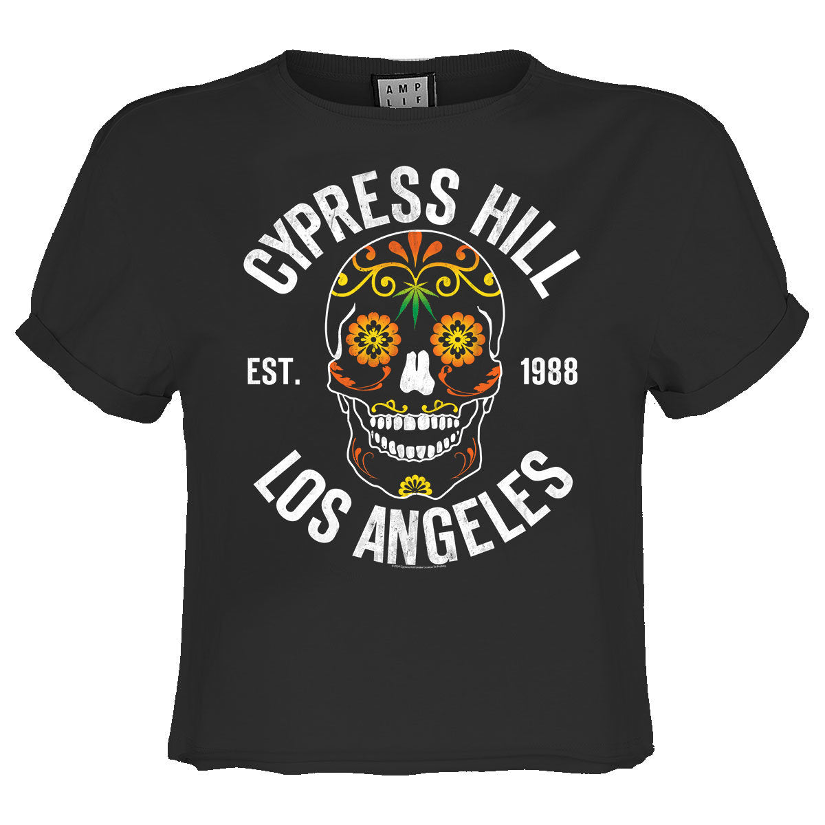 Cypress Hill Floral Skull Ladies Crop Tee