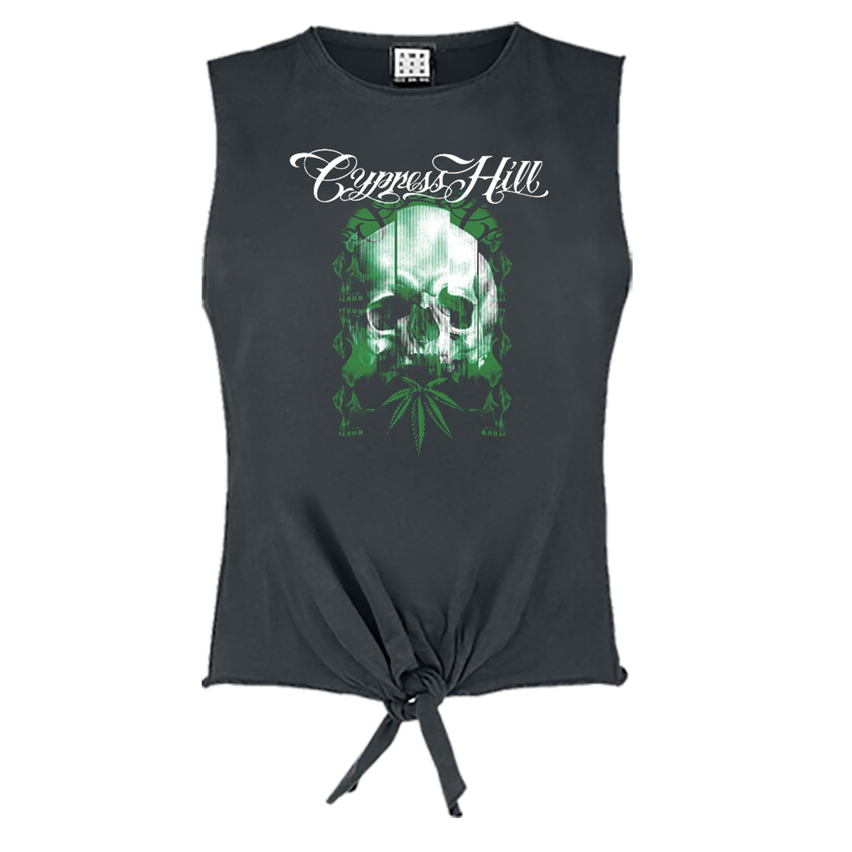 Cypress Hill Glitched Skull Ladies Sleeveless Top T-shirt