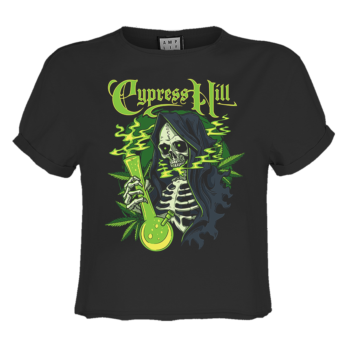 Cypress Hill Skeleton Bong Ladies Crop Top T-shirt