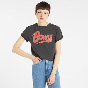 David Bowie Logo Crop Top