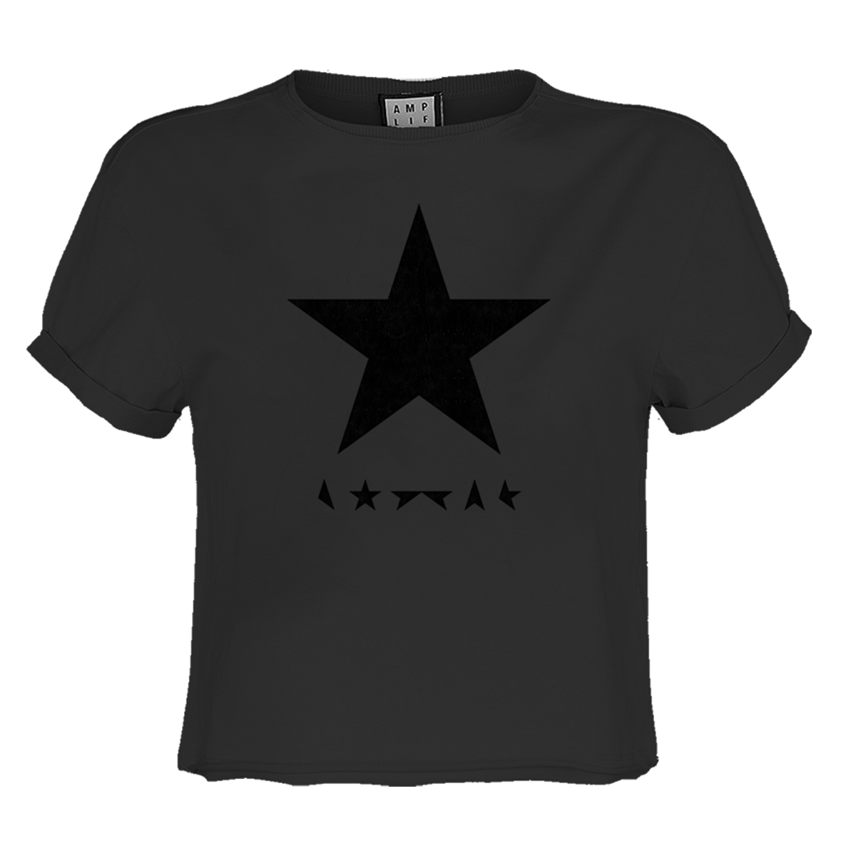David Bowie Black Star Ladies Crop Tee