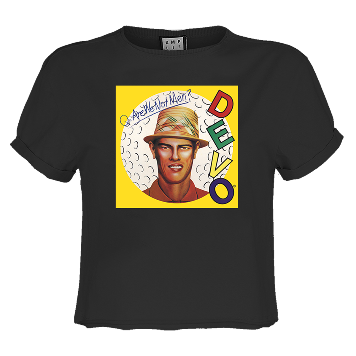 Devo Are We Not Men Ladies Crop Top T-Shirt