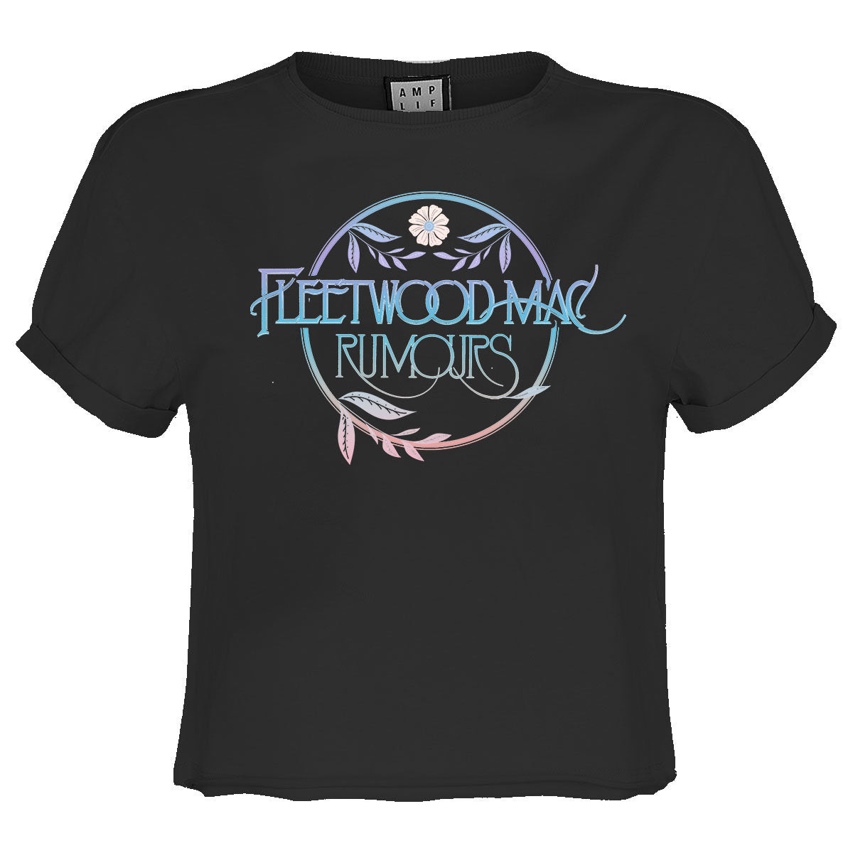 Fleetwood Mac Rumours Floral Logo Ladies Crop Top