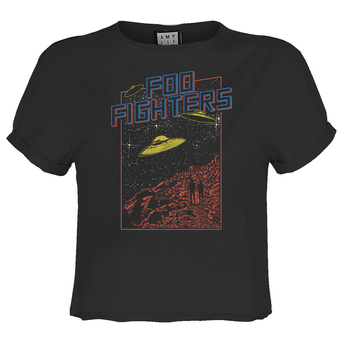 Foo Fighters Flying Saucers Ladies Crop Top