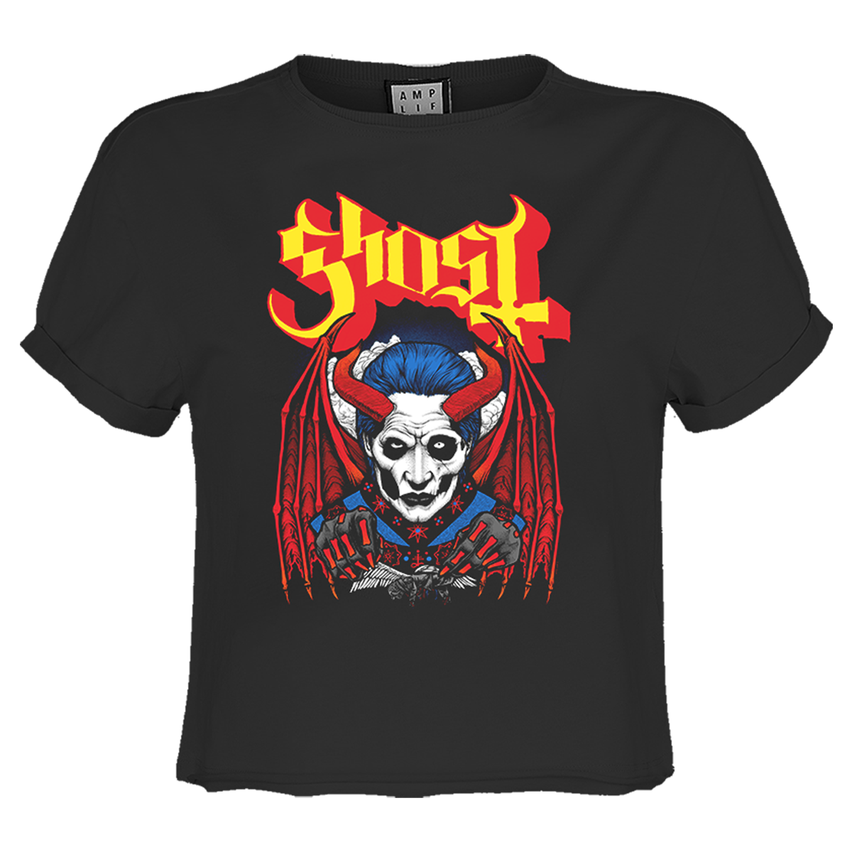 Ghost Demonic Ladies Crop Top T-Shirt