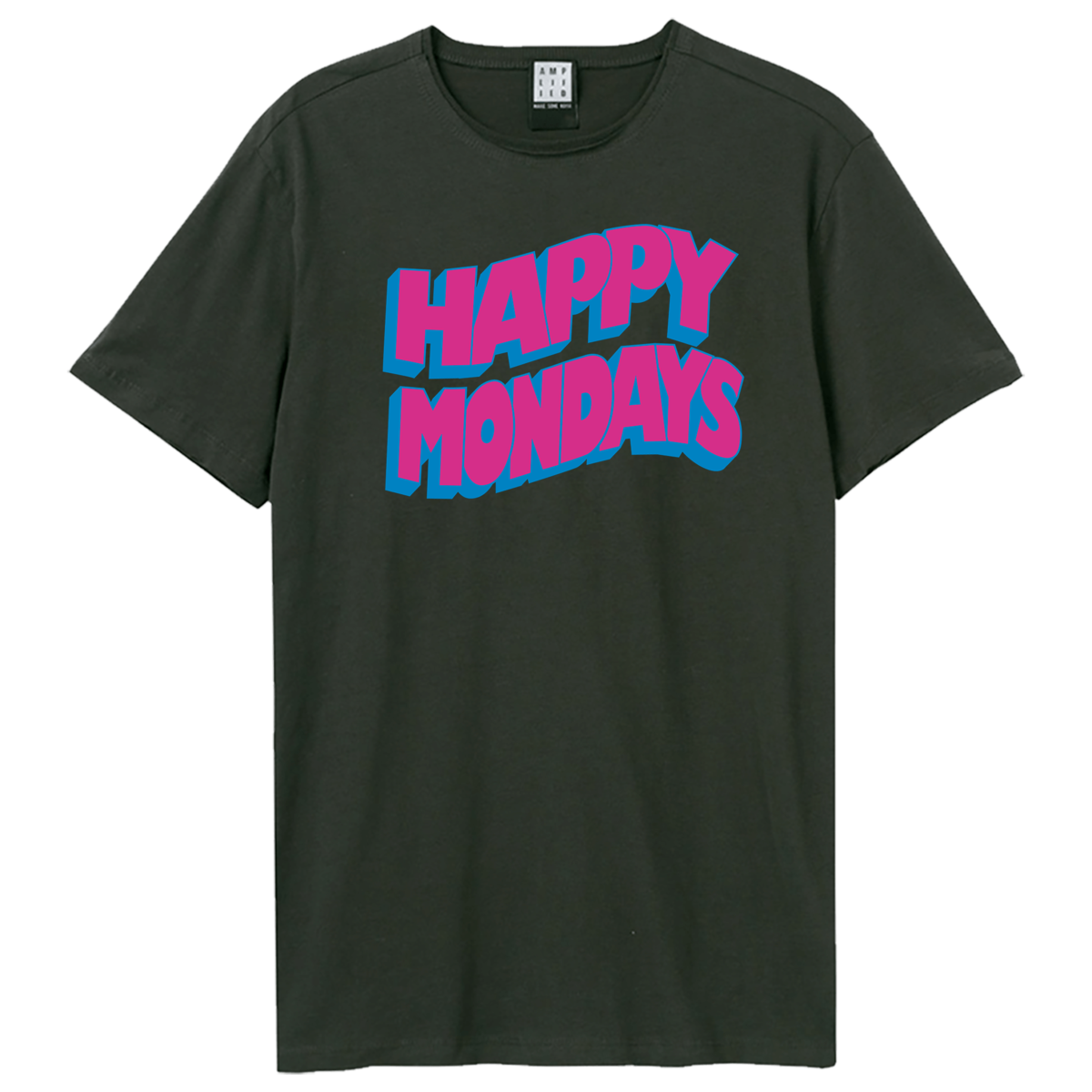 Happy Mondays Pink & Blue Wave T T-Shirt