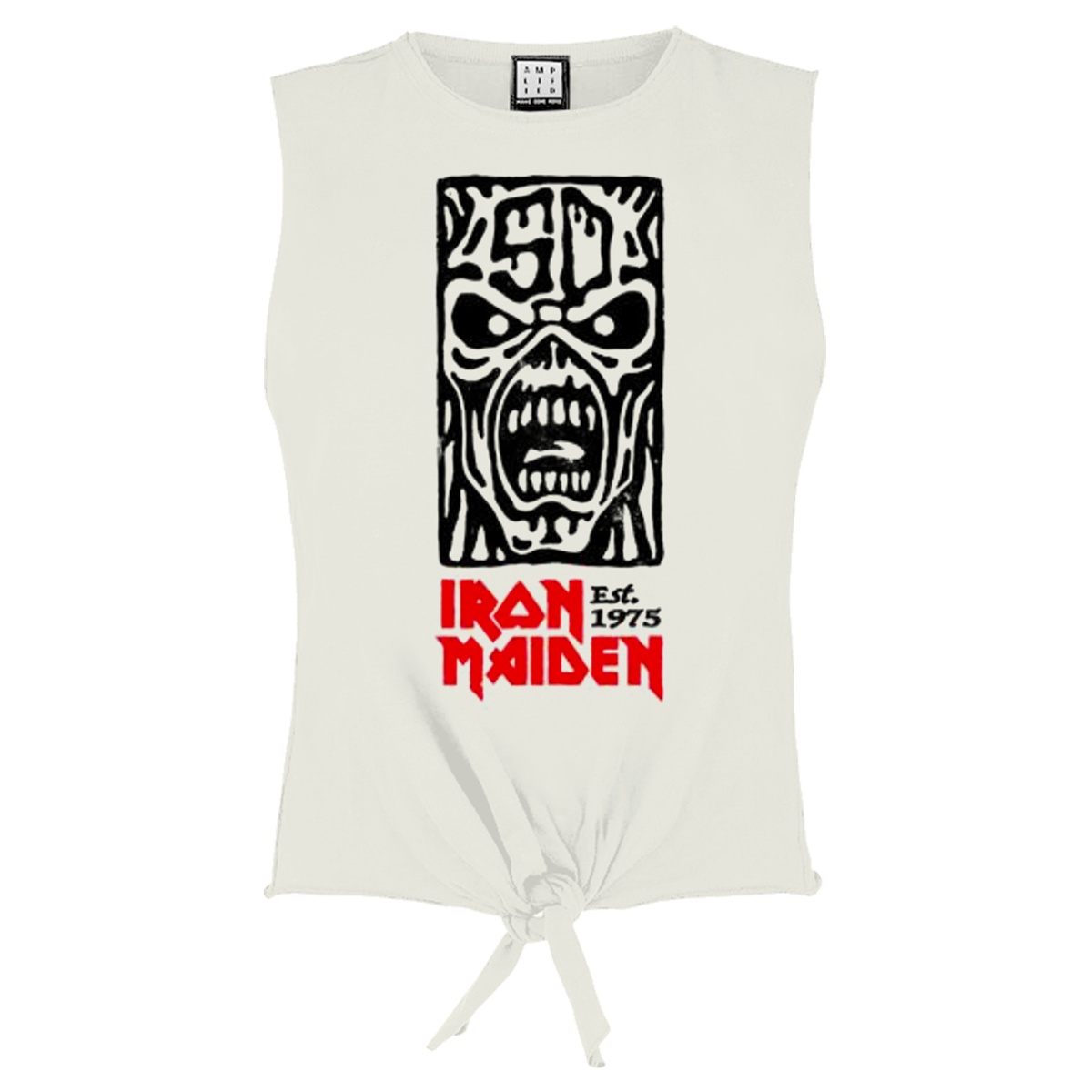 Iron Maiden 50th Black & Red Totem Pole Ladies Sleeveless Top T-Shirt