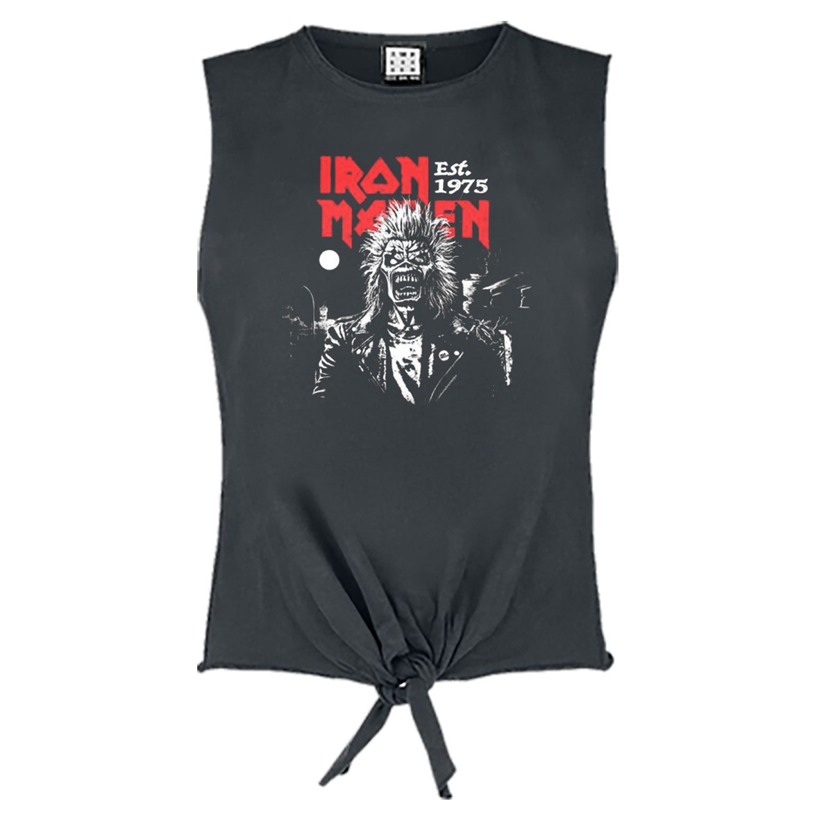 Iron Maiden 50th Eddie 2 Colour 1975 Ladies Sleeveless Top T-Shirt