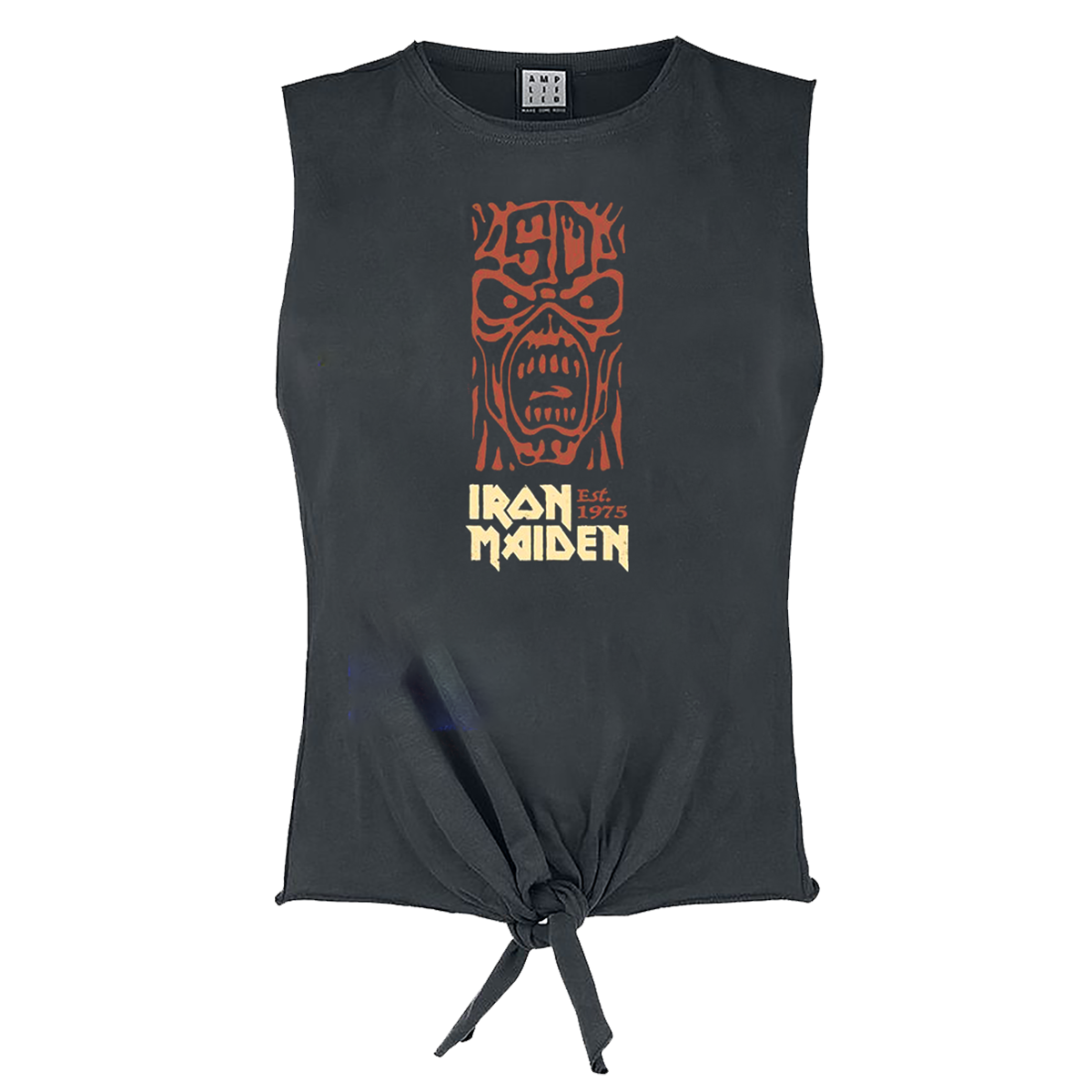 Iron Maiden 50th Orange Totem Pole Ladies Sleeveless Top T-Shirt