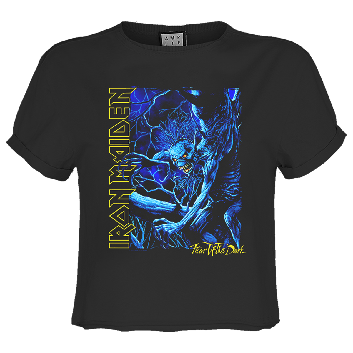 Iron Maiden Blue Monster Ladies Crop Tops T-shirt