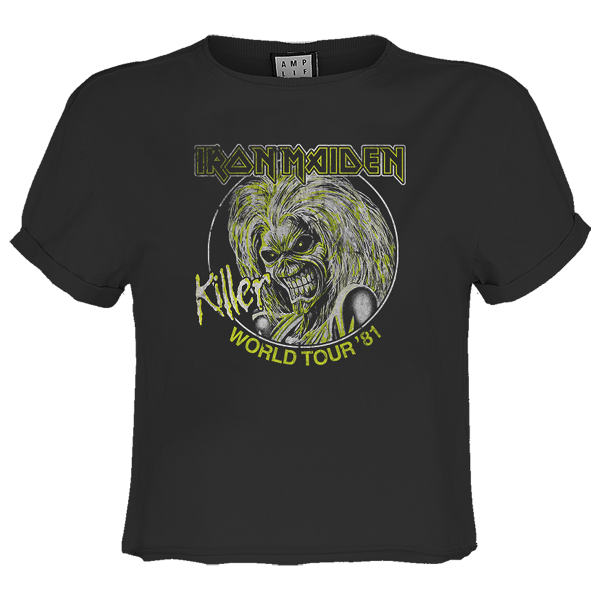 Iron Maiden Killers Tour 81 Ladies Crop Top T-shirt
