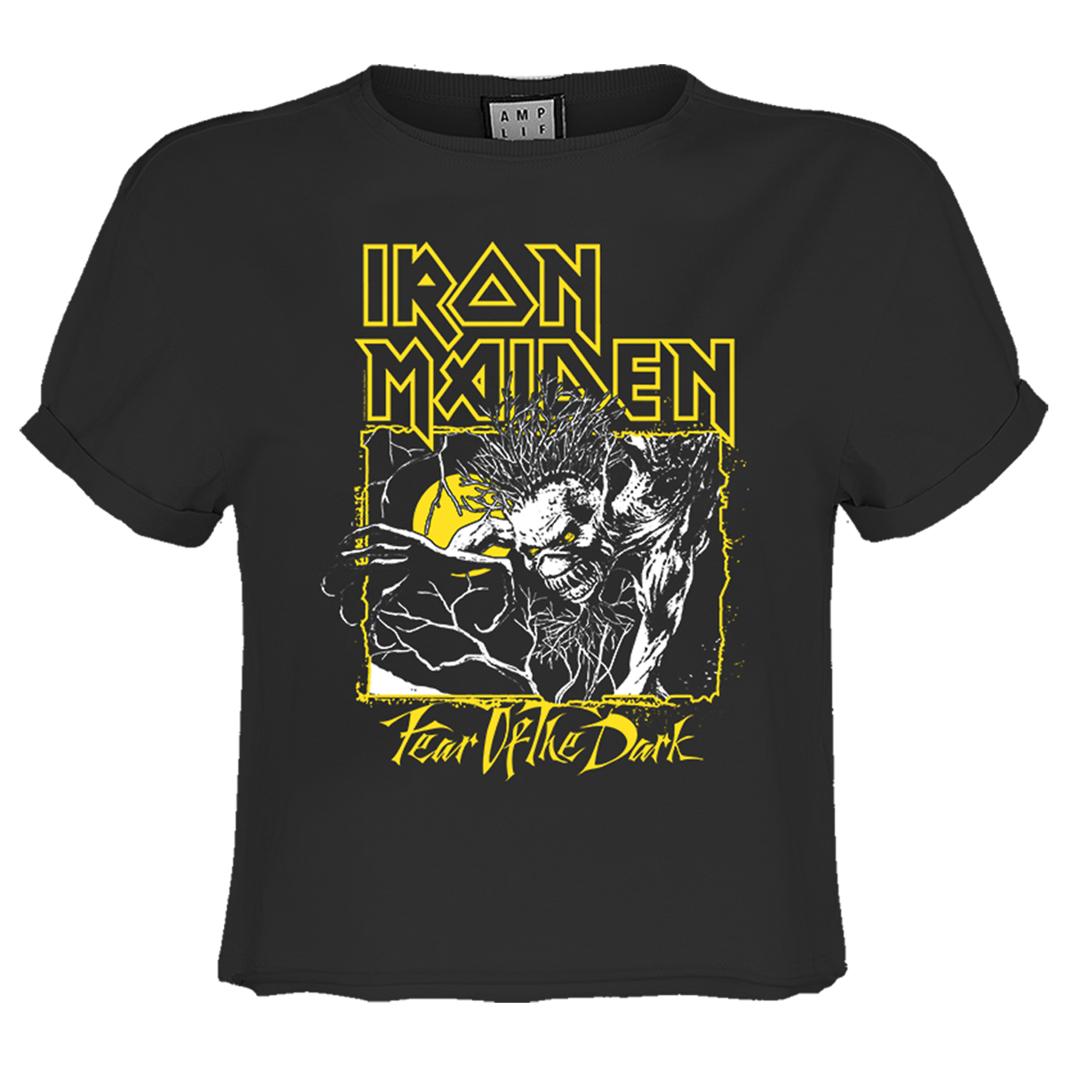 Iron Maiden Yellow Ladies Crop Top T-shirt