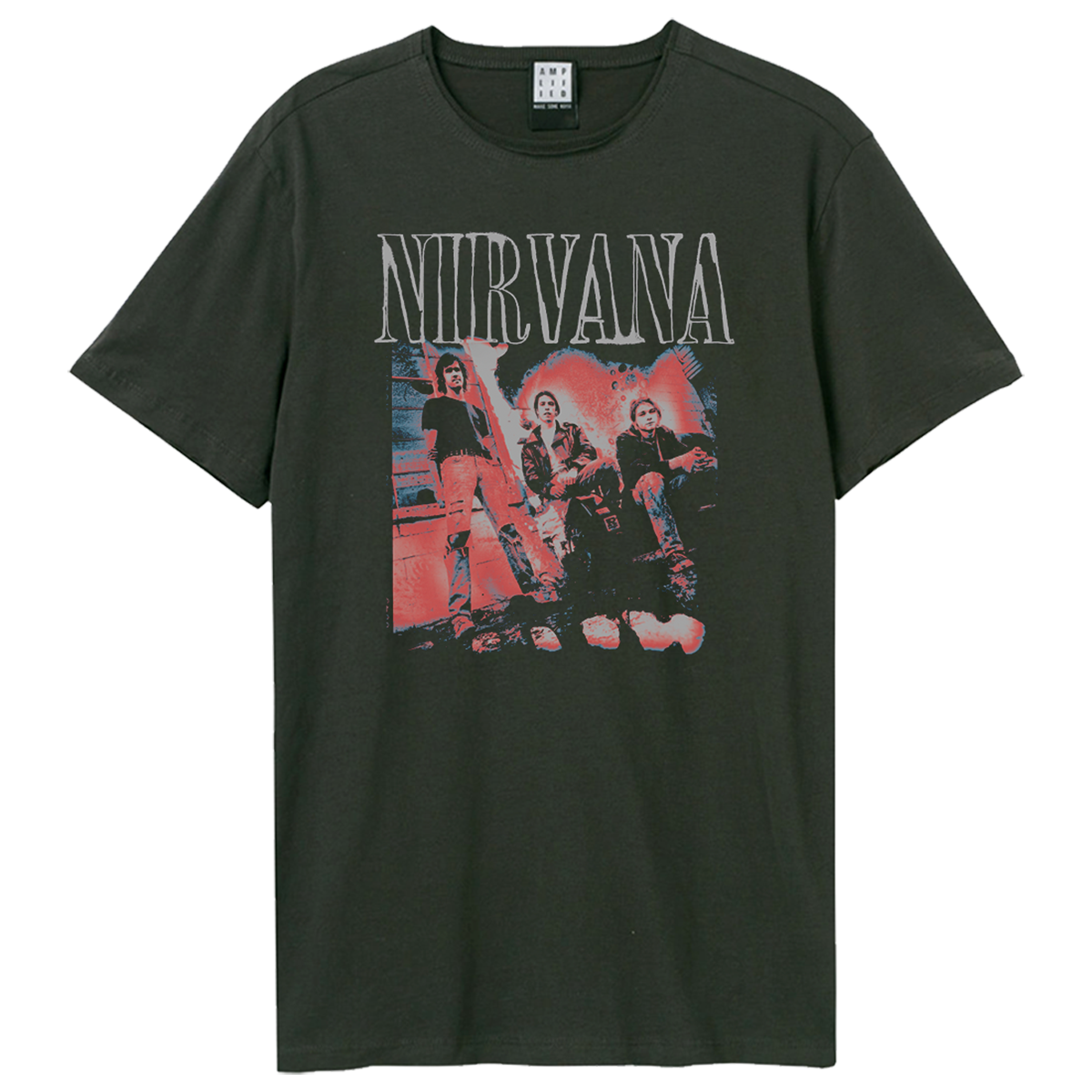 Nirvana Distressed Band Photo T-Shirt