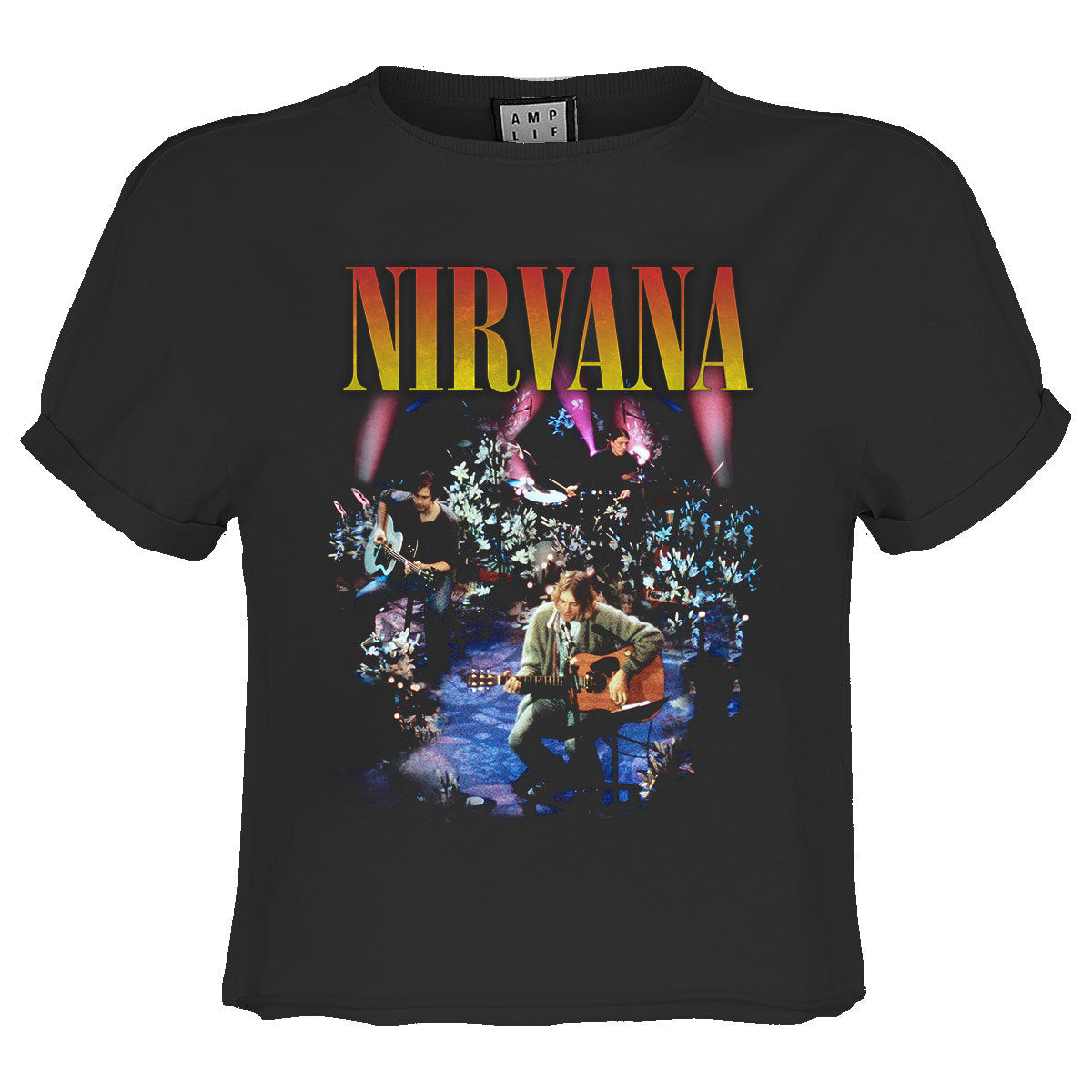 Nirvana Live In NY Ladies Crop Top