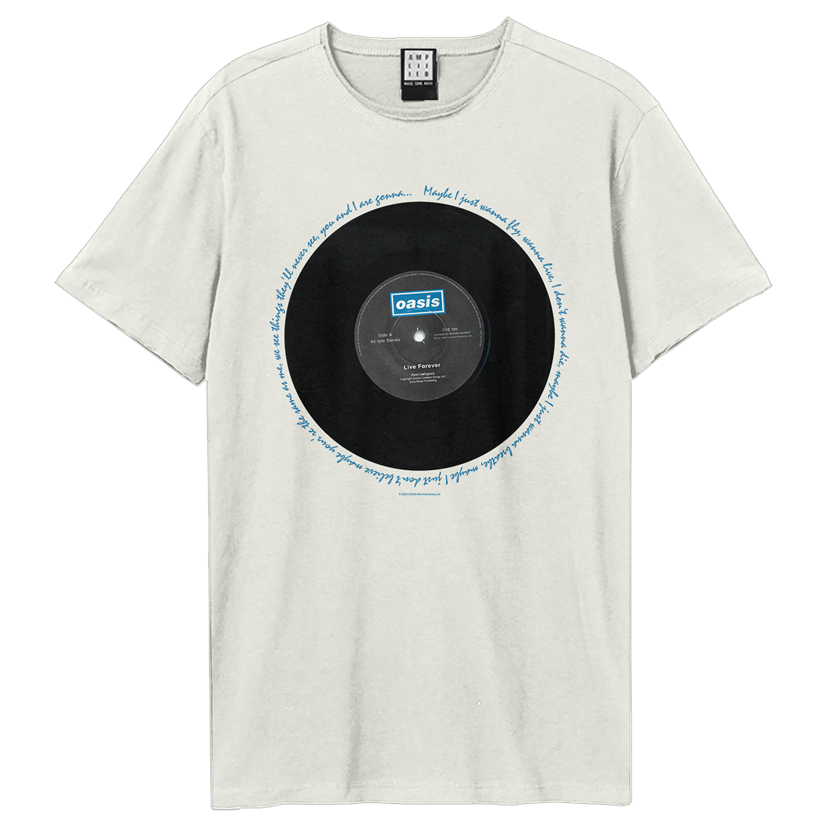 Oasis Live Forever Lyrics T-Shirt